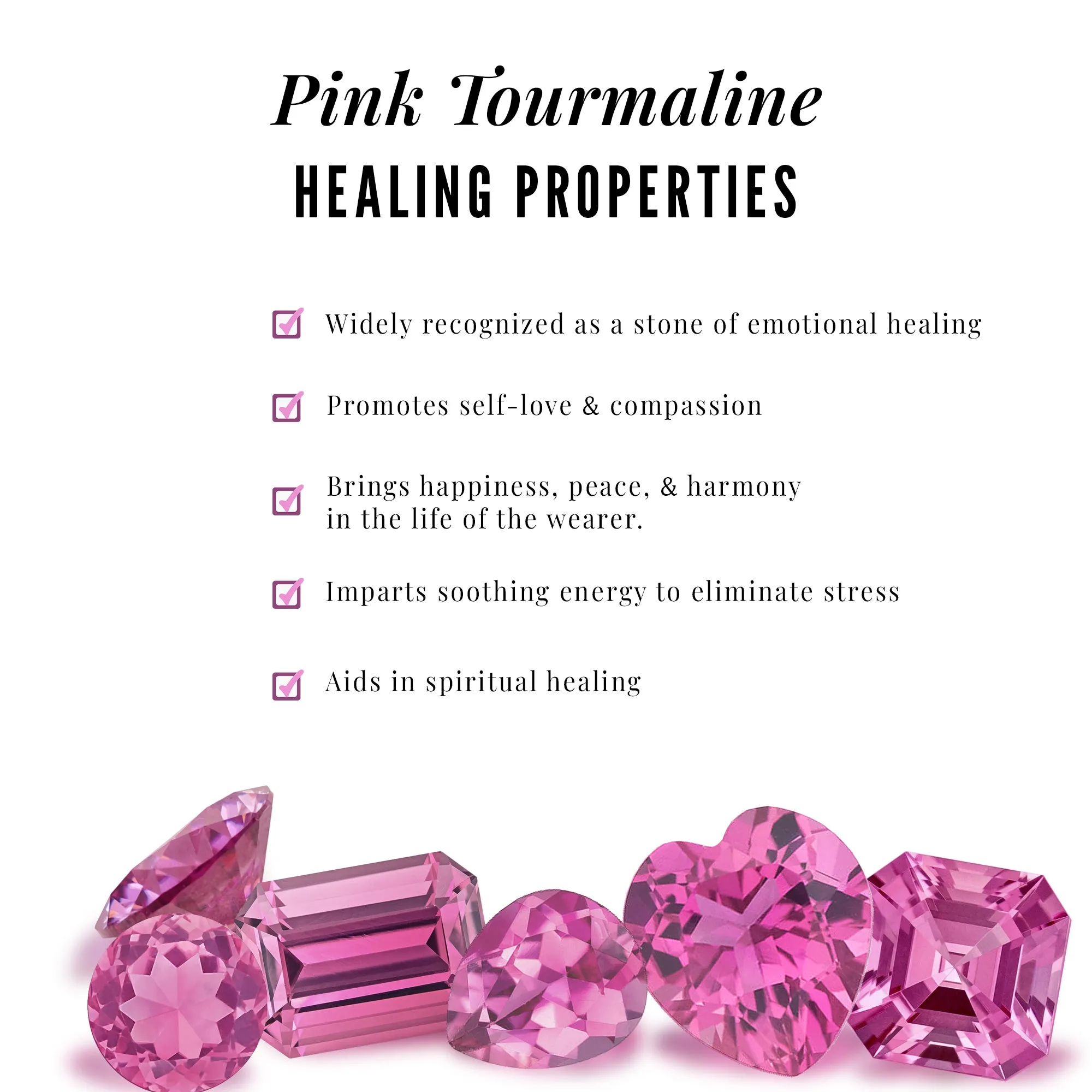 Classic Emerald Cut Pink tourmaline Solitaire Engagement Ring with Moissanite