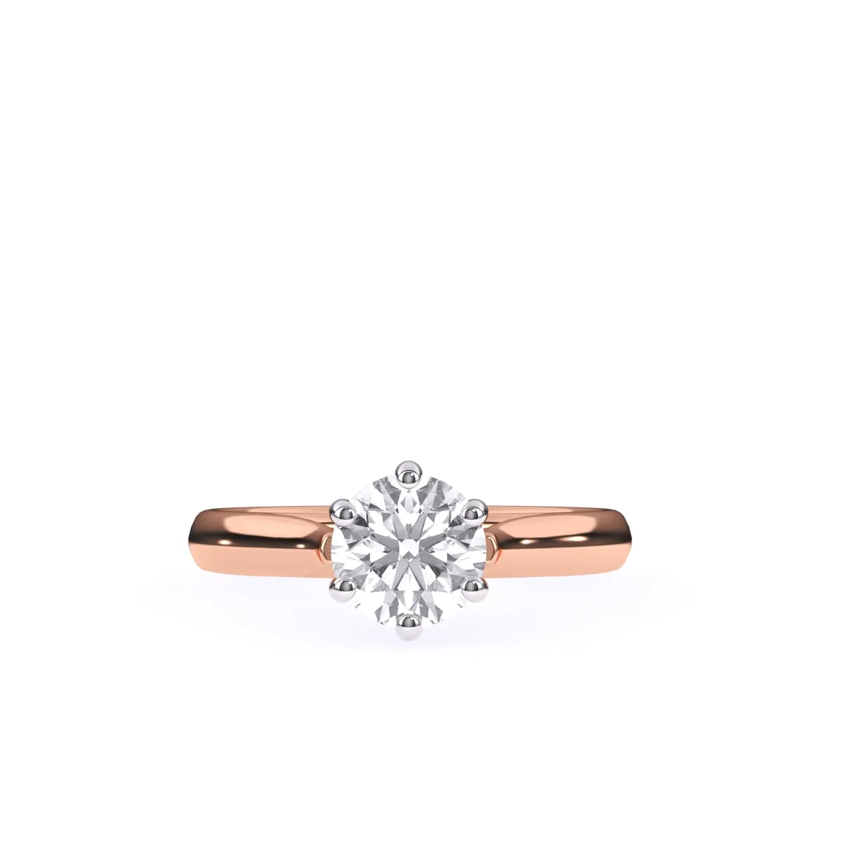 Classic Lab Grown Round Diamond Solitaire Ring
