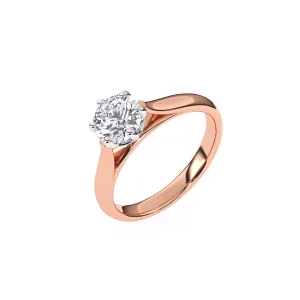 Classic Lab Grown Round Diamond Solitaire Ring