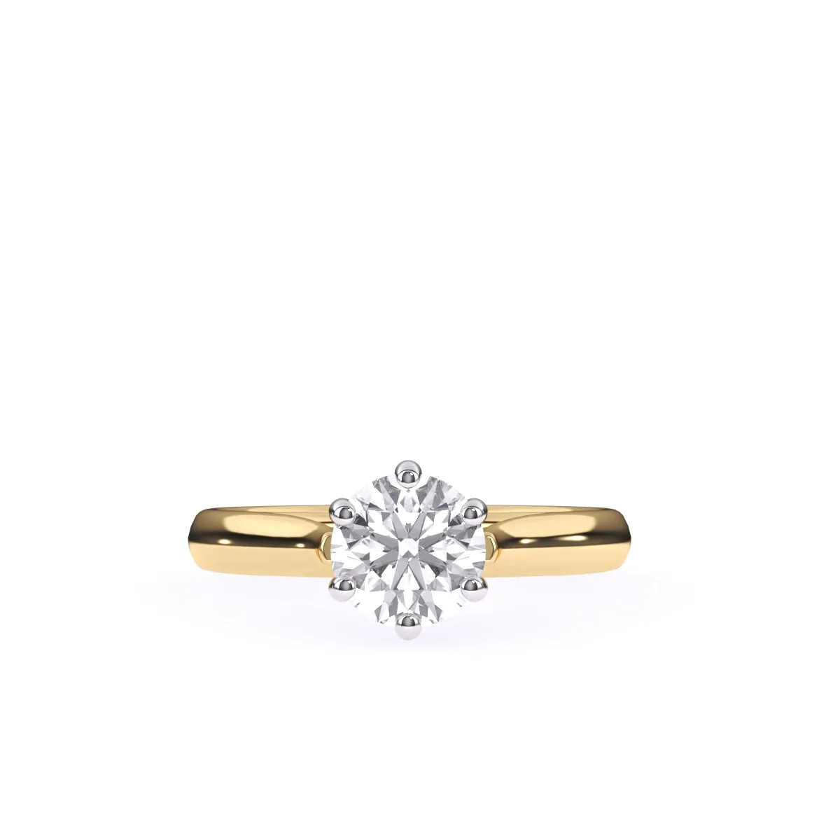 Classic Lab Grown Round Diamond Solitaire Ring