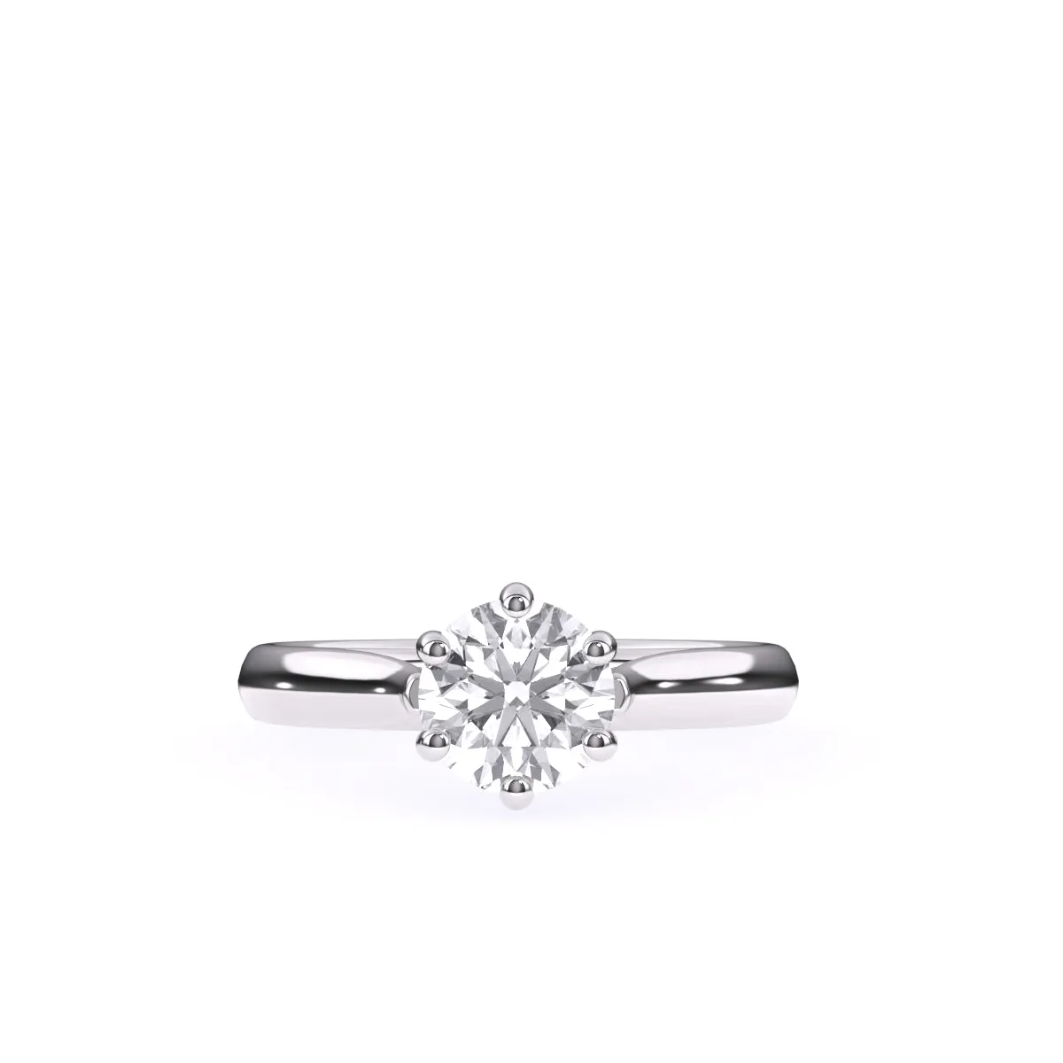 Classic Lab Grown Round Diamond Solitaire Ring