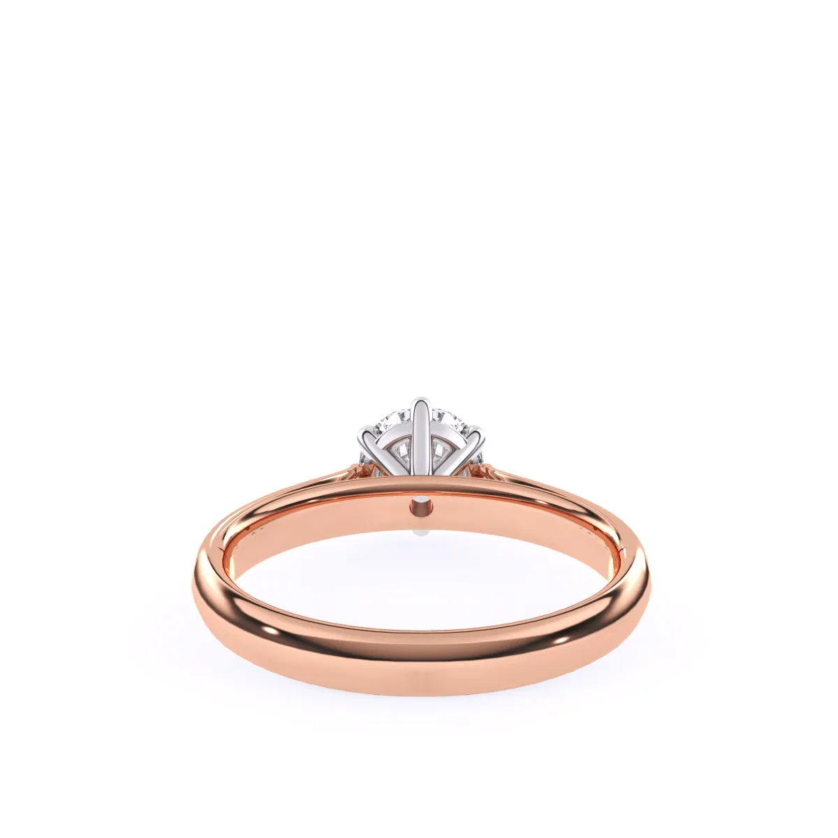 Classic Lab Grown Round Diamond Solitaire Ring