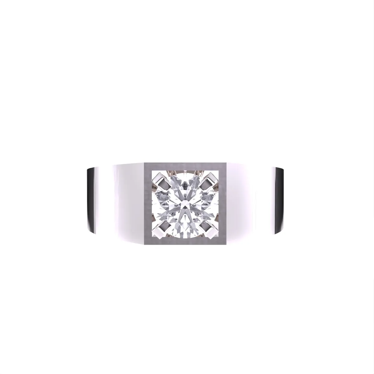 Classic lab-grown Solitaire Engagement Ring