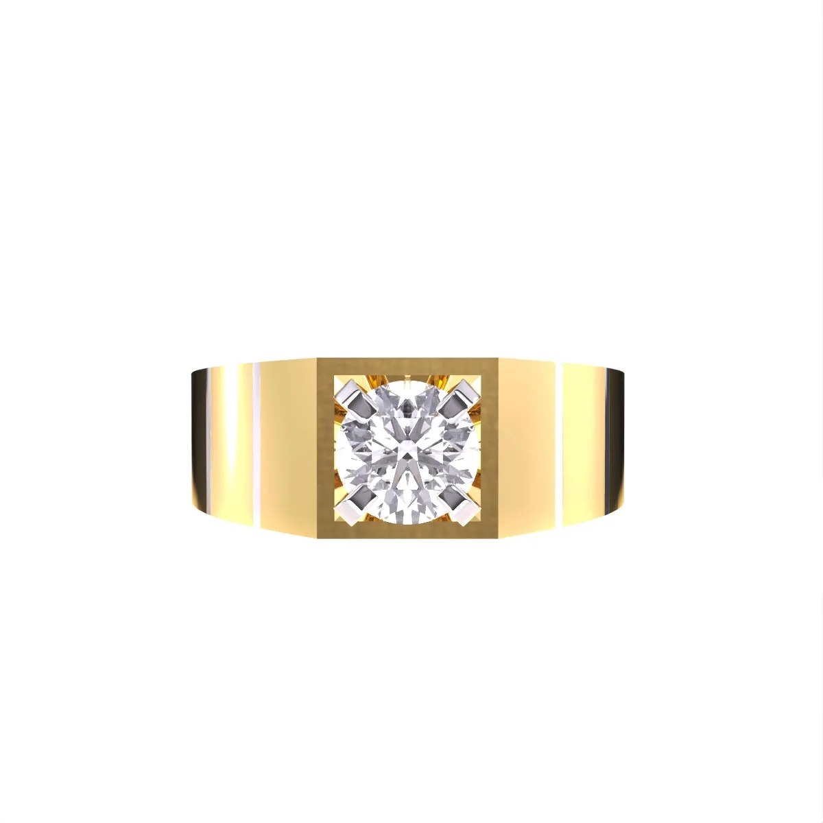 Classic lab-grown Solitaire Engagement Ring