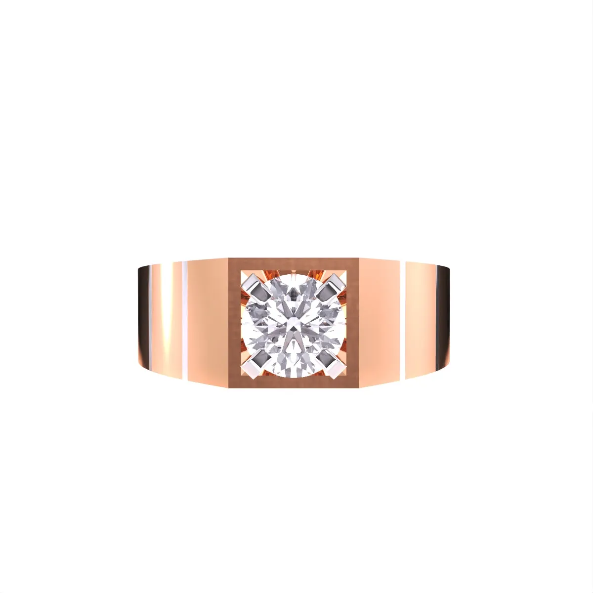 Classic lab-grown Solitaire Engagement Ring