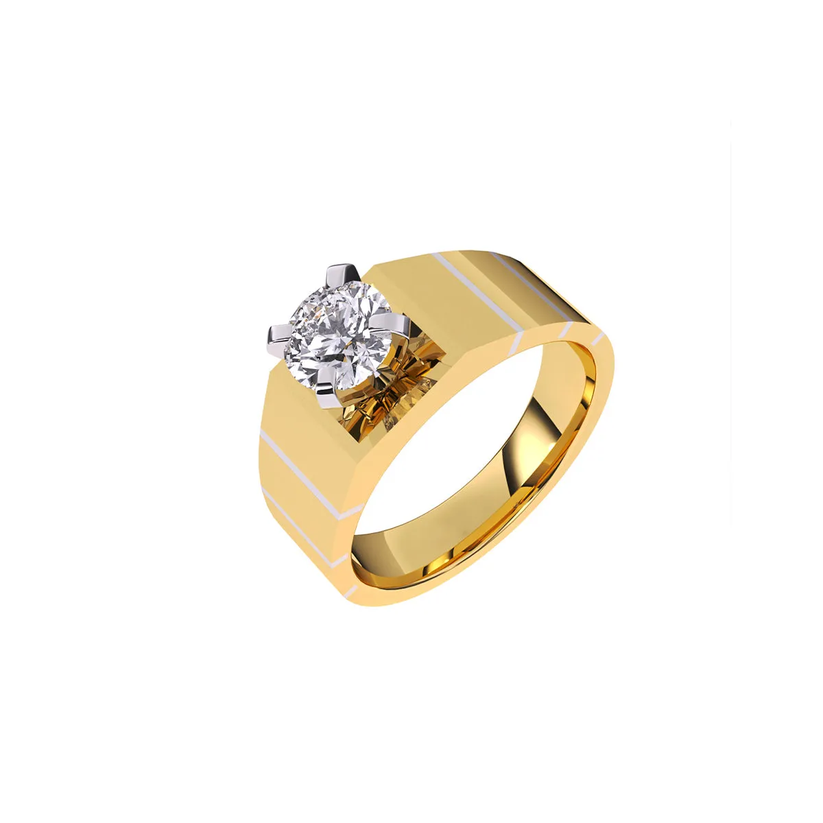 Classic lab-grown Solitaire Engagement Ring