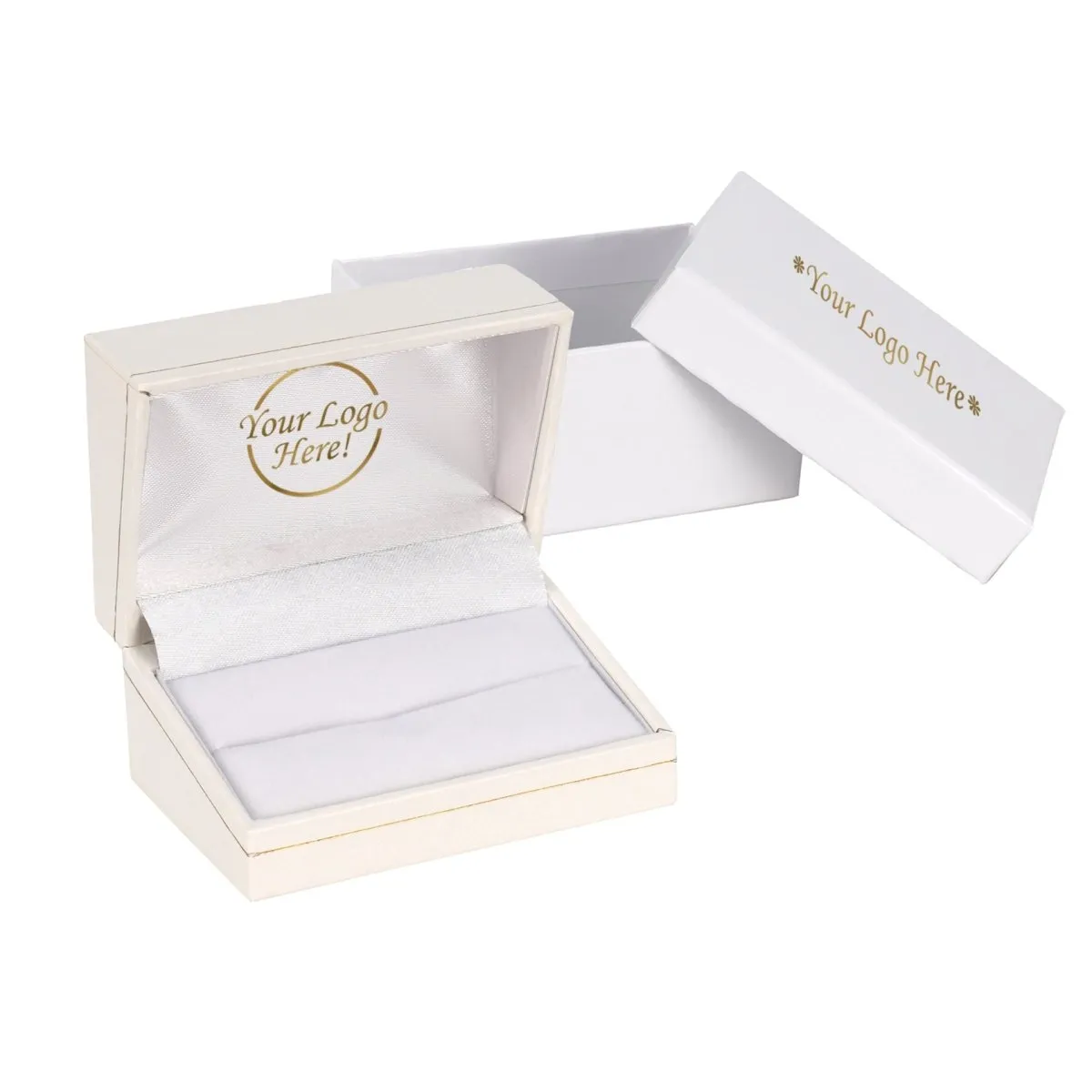 Classic Leatherette Double Ring Box