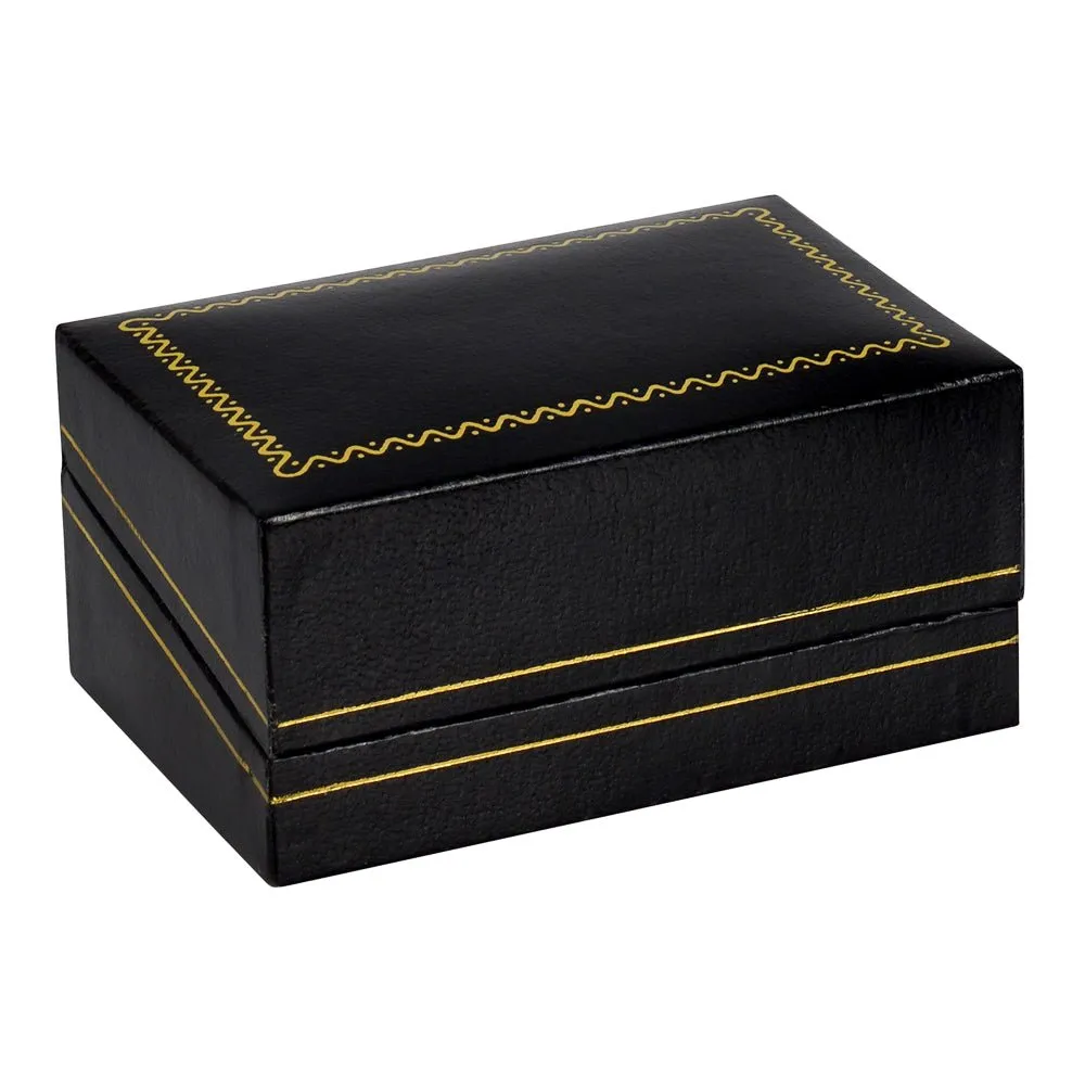 Classic Leatherette Double Ring Box
