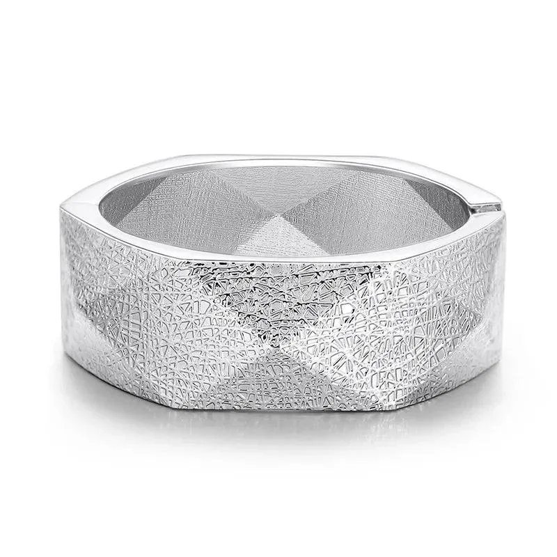 Classic Punk Metal Statement Cuff Bangles Bracelets For Women -  Fashion Jewellery Big Alloy Fashion Bangle