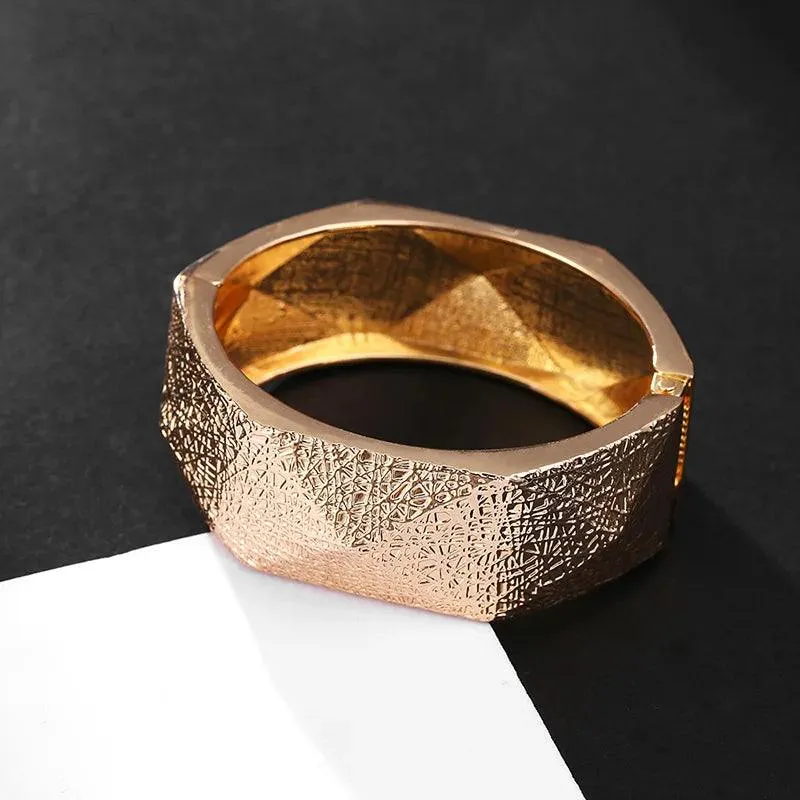 Classic Punk Metal Statement Cuff Bangles Bracelets For Women -  Fashion Jewellery Big Alloy Fashion Bangle