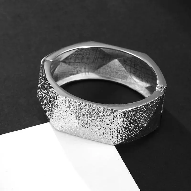Classic Punk Metal Statement Cuff Bangles Bracelets For Women -  Fashion Jewellery Big Alloy Fashion Bangle