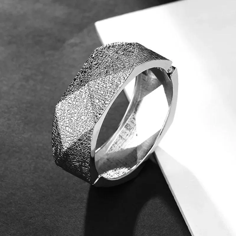 Classic Punk Metal Statement Cuff Bangles Bracelets For Women -  Fashion Jewellery Big Alloy Fashion Bangle