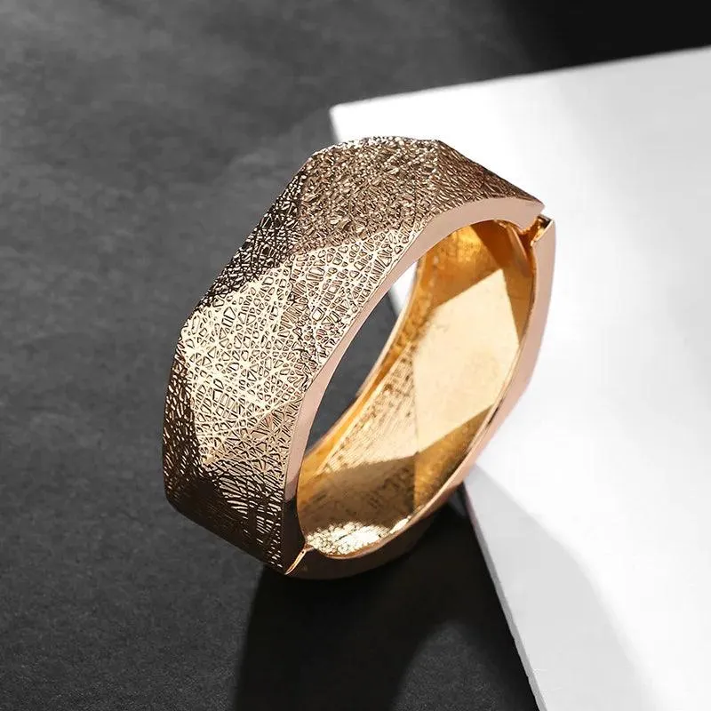 Classic Punk Metal Statement Cuff Bangles Bracelets For Women -  Fashion Jewellery Big Alloy Fashion Bangle
