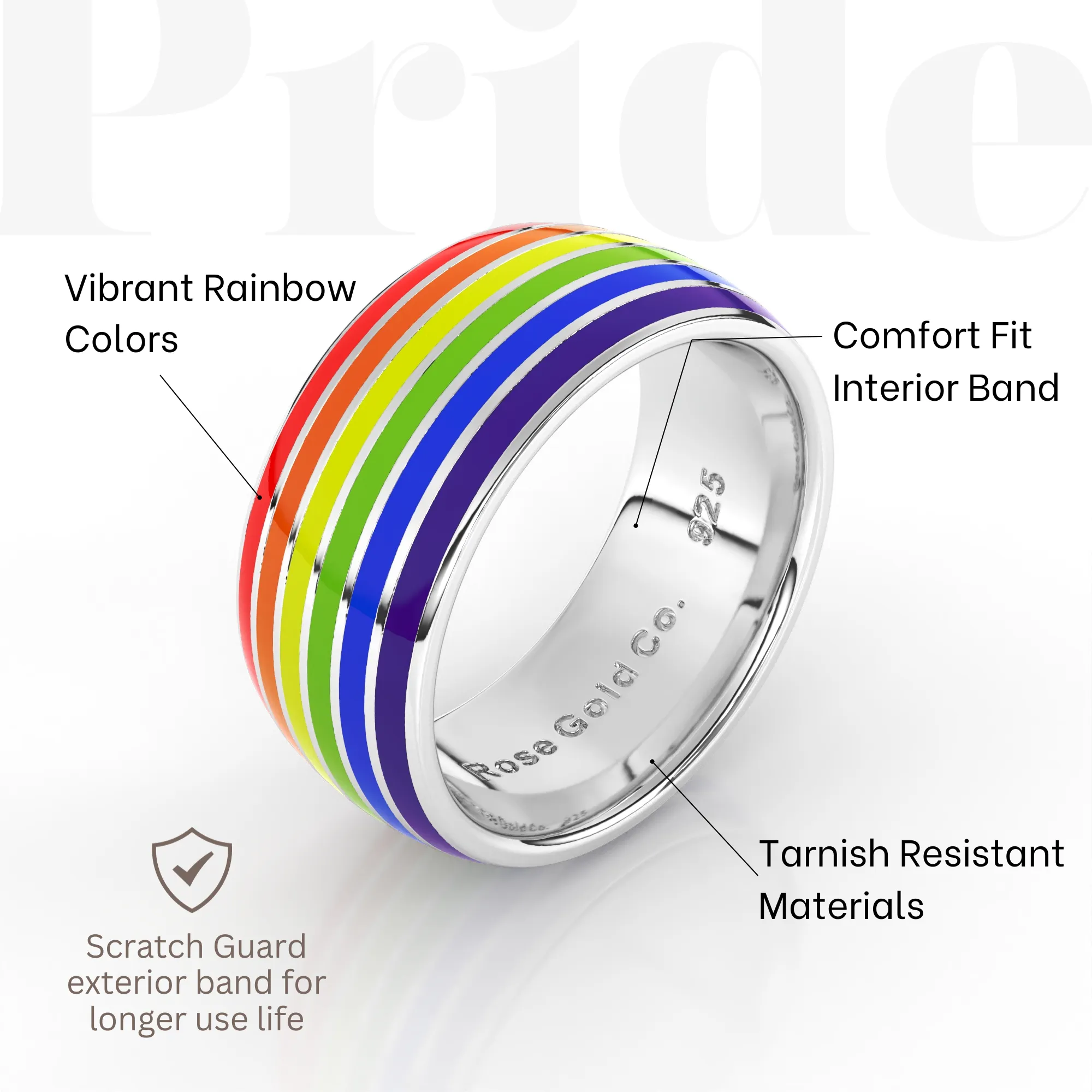 Classic Rainbow Pride Ring