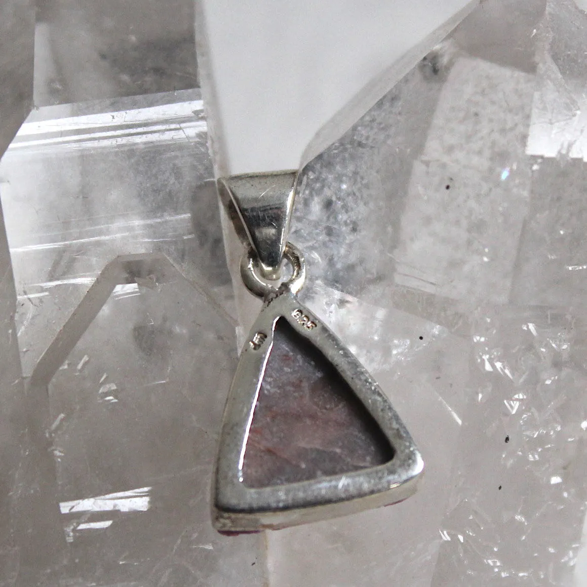 Cobalto Calcite   Sterling Silver Triangle Pendant