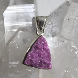 Cobalto Calcite   Sterling Silver Triangle Pendant