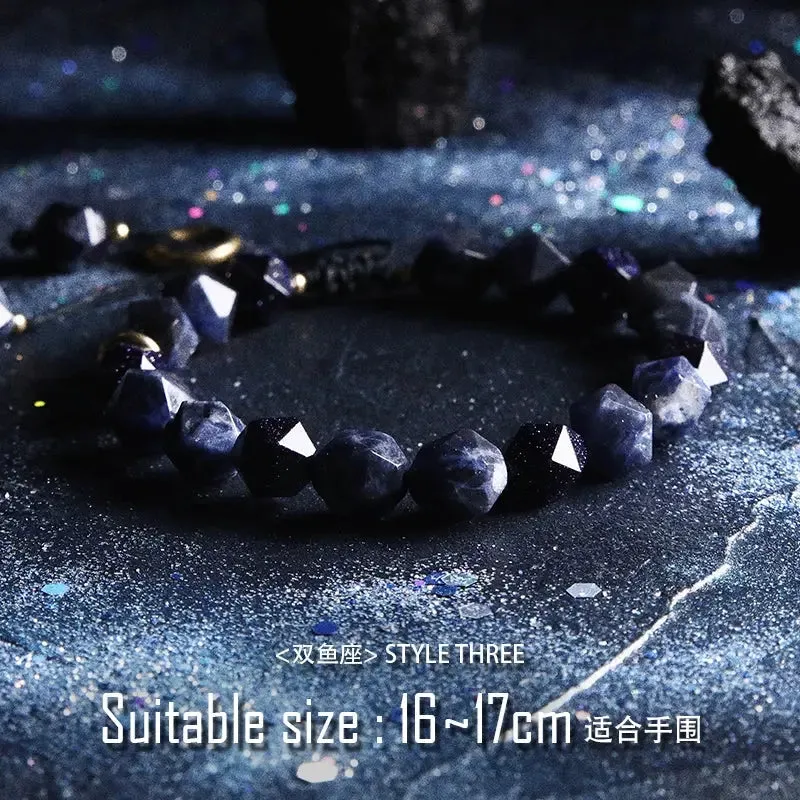 [Constellation] Original Bracelet Men's High Sense Twelve Constellation Couple's Agate Bead Bracelets
