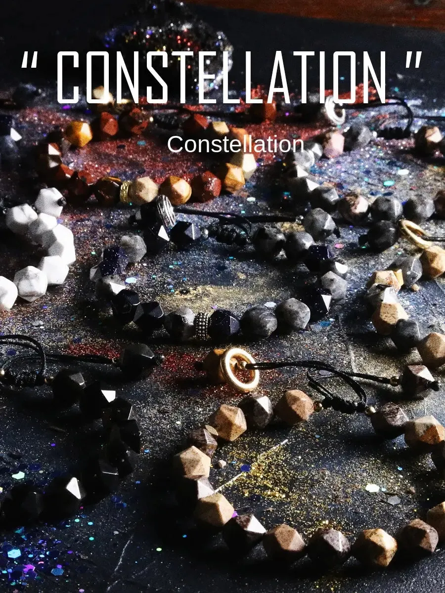 [Constellation] Original Bracelet Men's High Sense Twelve Constellation Couple's Agate Bead Bracelets
