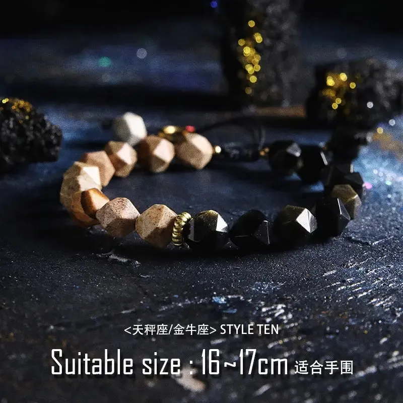 [Constellation] Original Bracelet Men's High Sense Twelve Constellation Couple's Agate Bead Bracelets