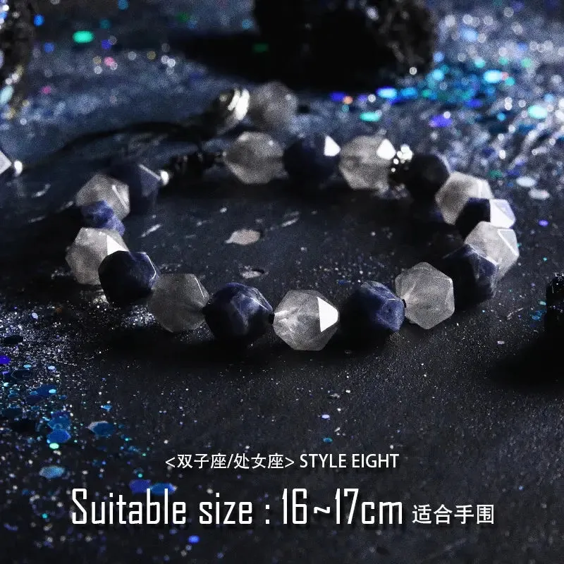 [Constellation] Original Bracelet Men's High Sense Twelve Constellation Couple's Agate Bead Bracelets