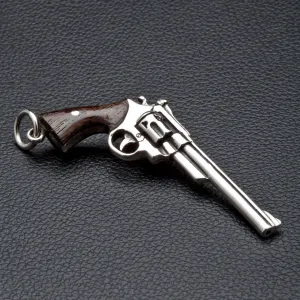 Cowboy Gun Silver Pendants