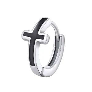 Cross Hoop Earrings