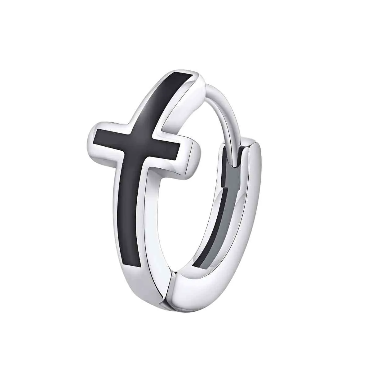 Cross Hoop Earrings