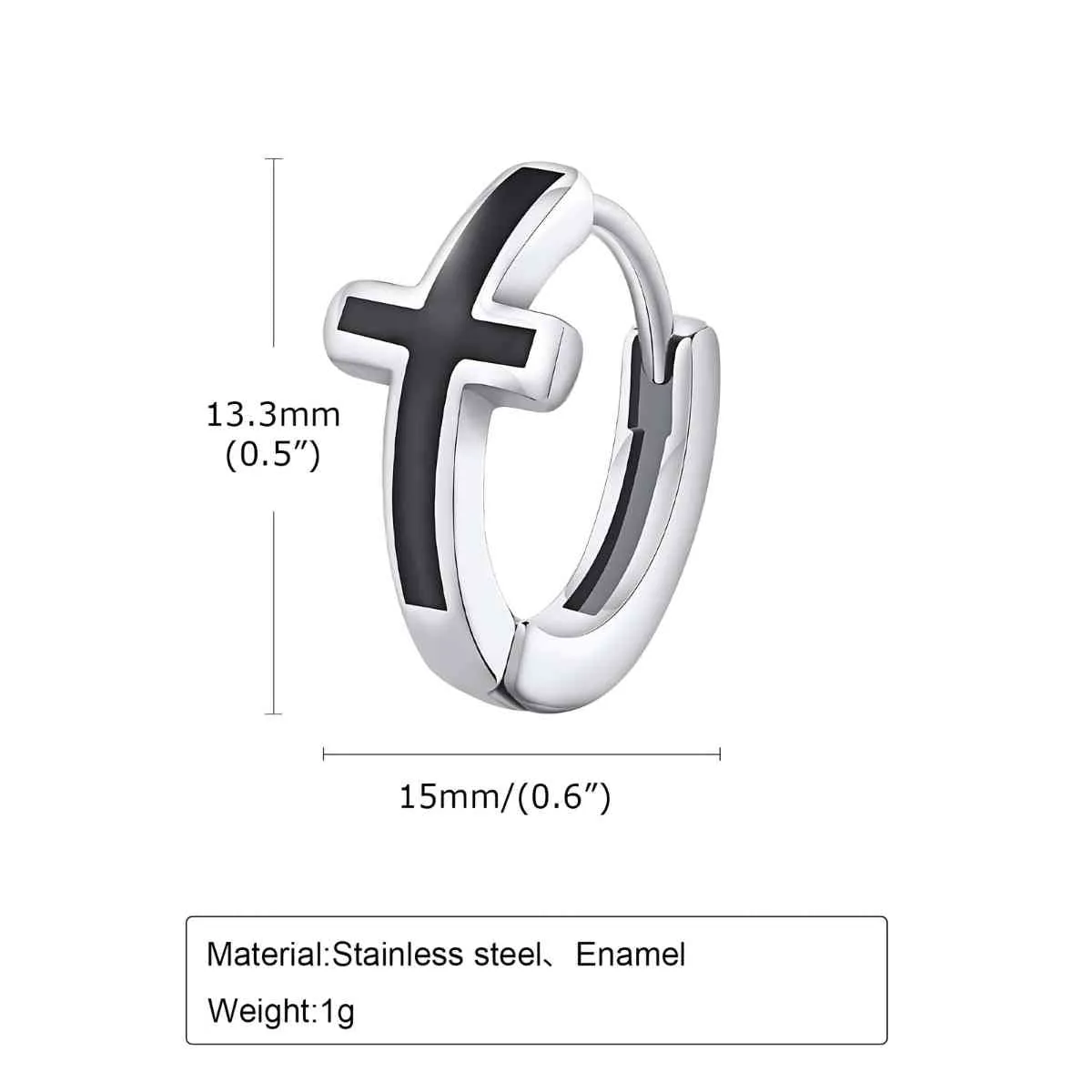 Cross Hoop Earrings