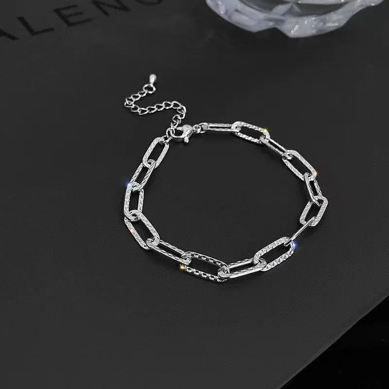 Crystal Charm Bracelets for Women - Gold Colour Beaded Chain Double Layered Adjustable Bracelets Jewellery