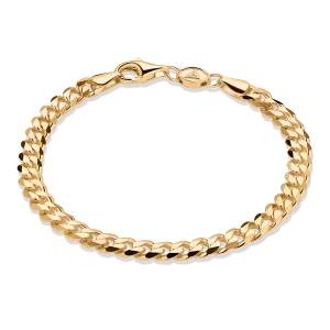 Curb Bracelet, Gold/Stainless Steel (5mm)