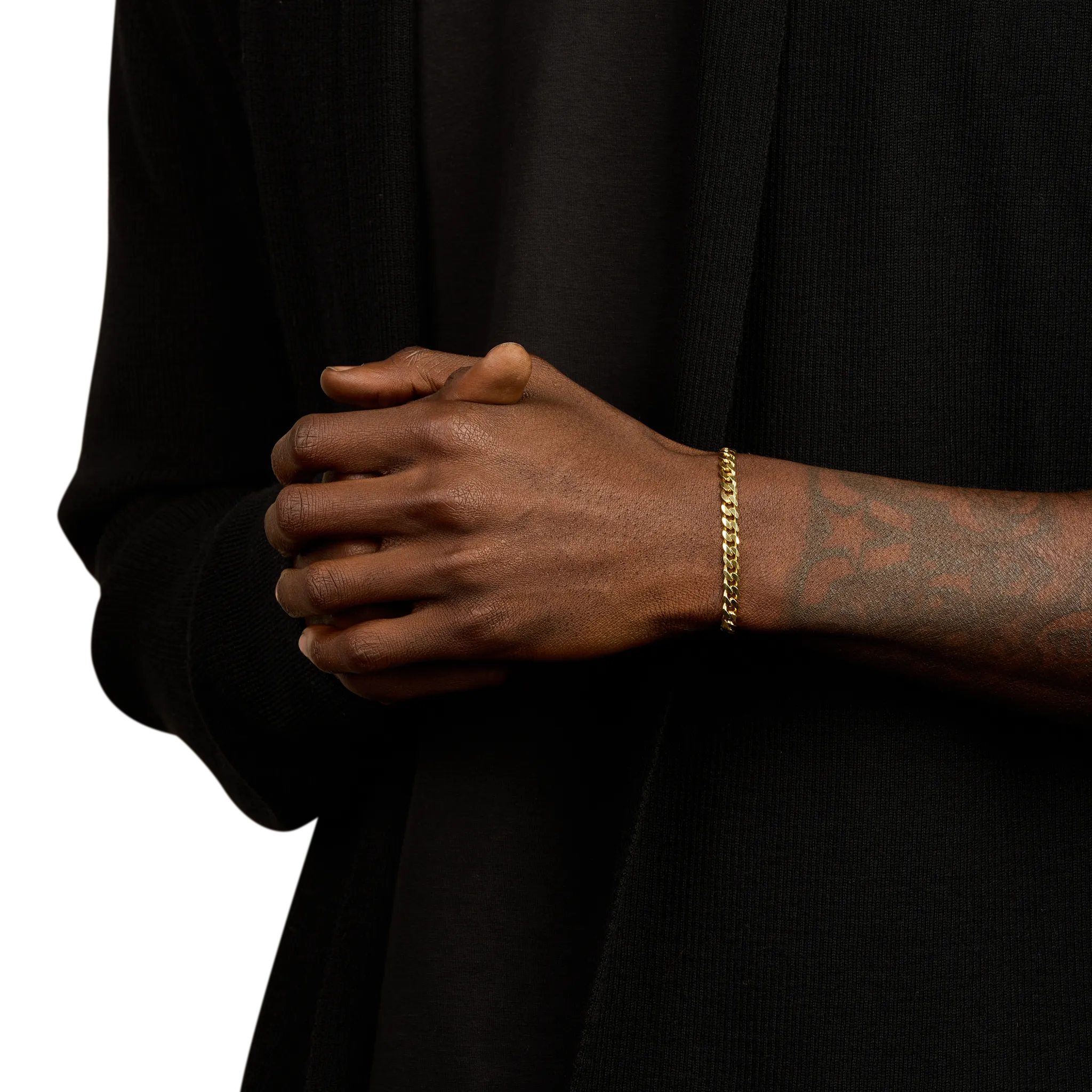 Curb Bracelet, Gold/Stainless Steel (5mm)