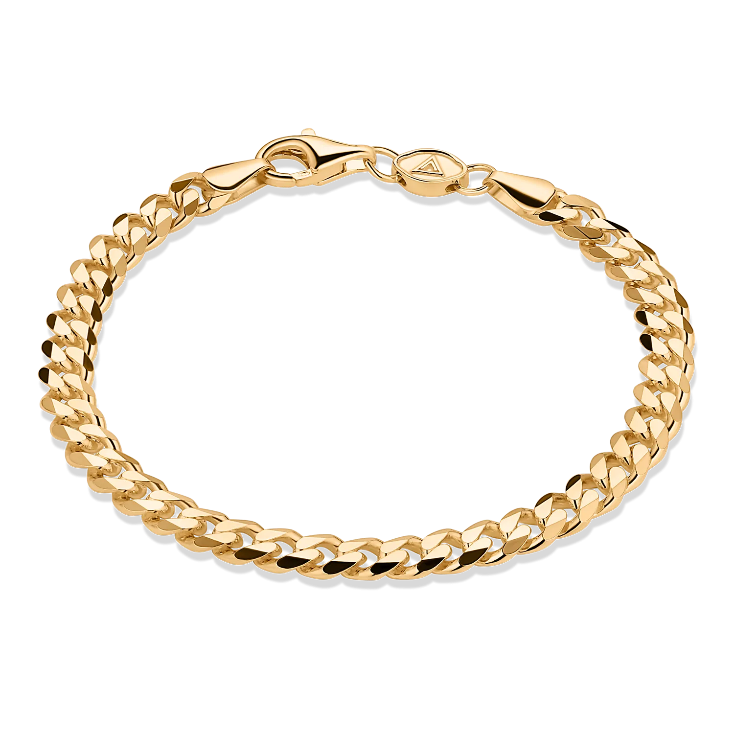 Curb Bracelet, Gold/Stainless Steel (5mm)