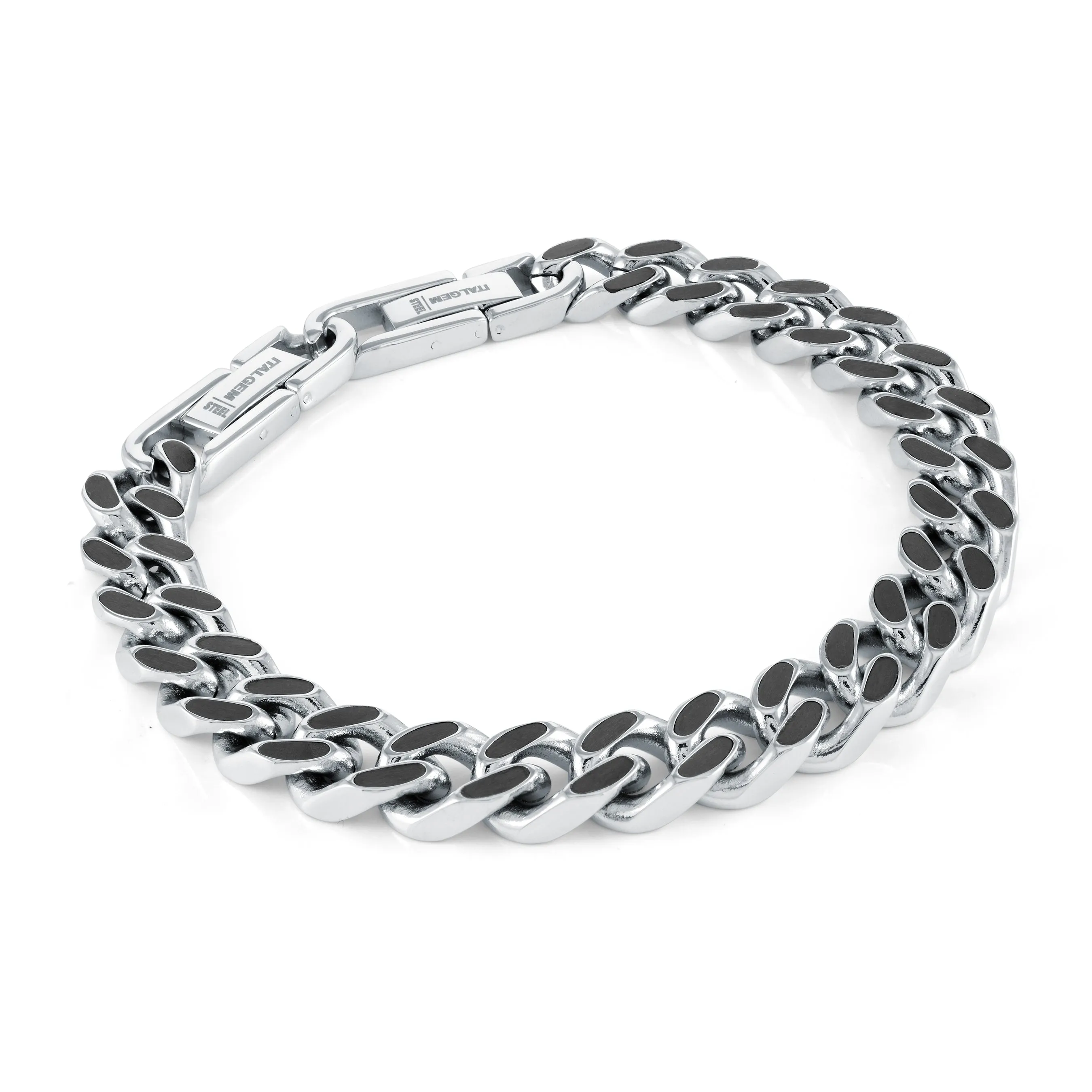 Curb Bracelet With Carbon Fibre 9.4mm