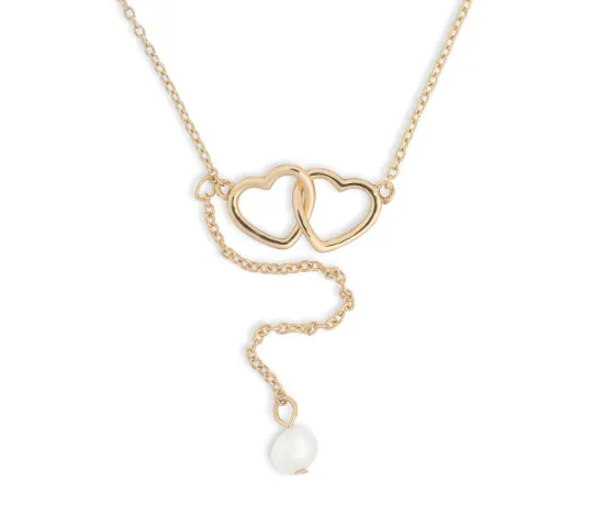 DAINTY DOUBLE HEART NECKLACE