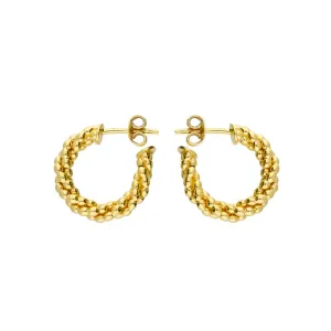 Dainty London Gold Barnacle Huggie Hoop Earrings