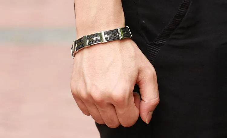 Dark Maze Stainless Steel Men's Bracelet