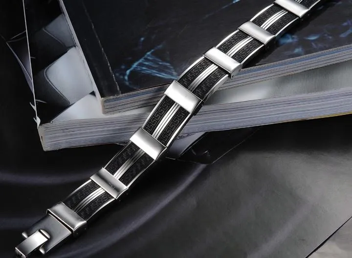 Dark Maze Stainless Steel Men's Bracelet