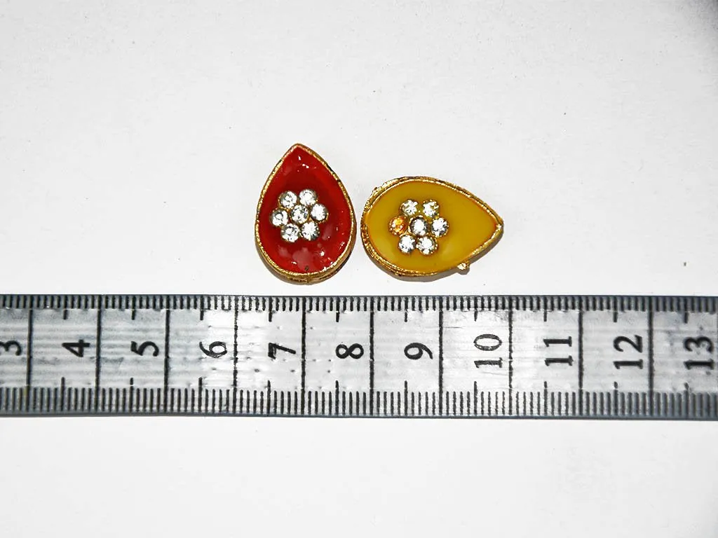 Deep Pink Designer Drop Kundan Beads