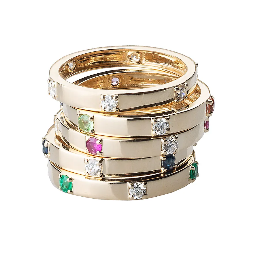 Diamond & Pink Sapphire Ribbon Ring