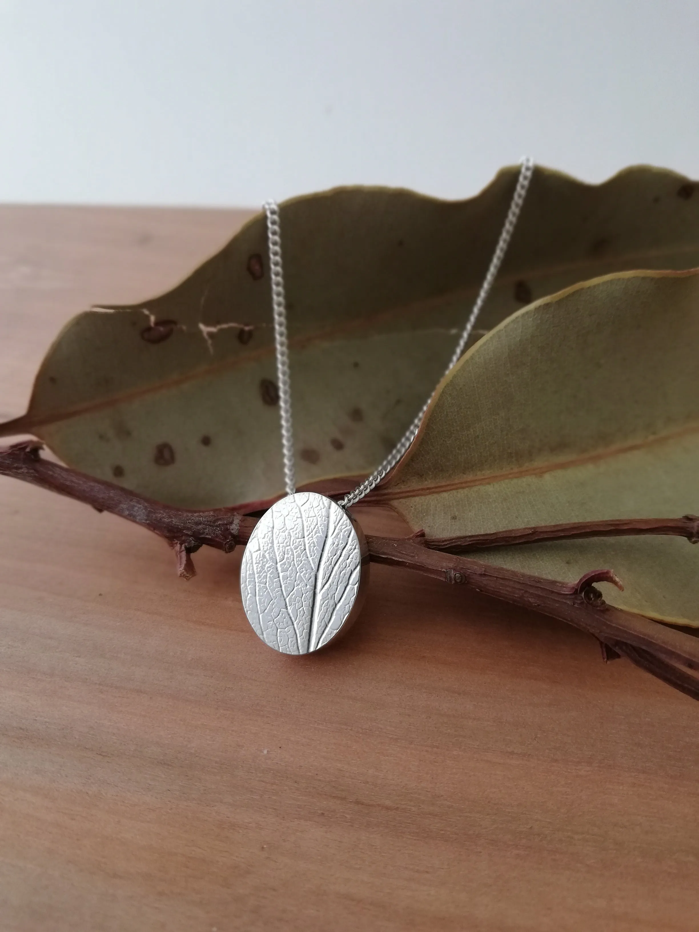 Embossed Tasmanian Silver and Brass Earrings - Hulley Jewellery