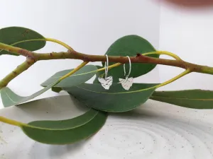 Embossed Tasmanian Silver and Brass Earrings - Hulley Jewellery