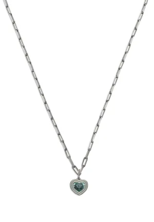 Enamel Boarder Heart Necklace