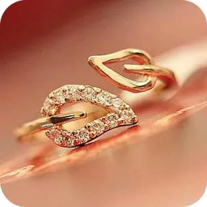 Enchanted leaves open adjustable ring