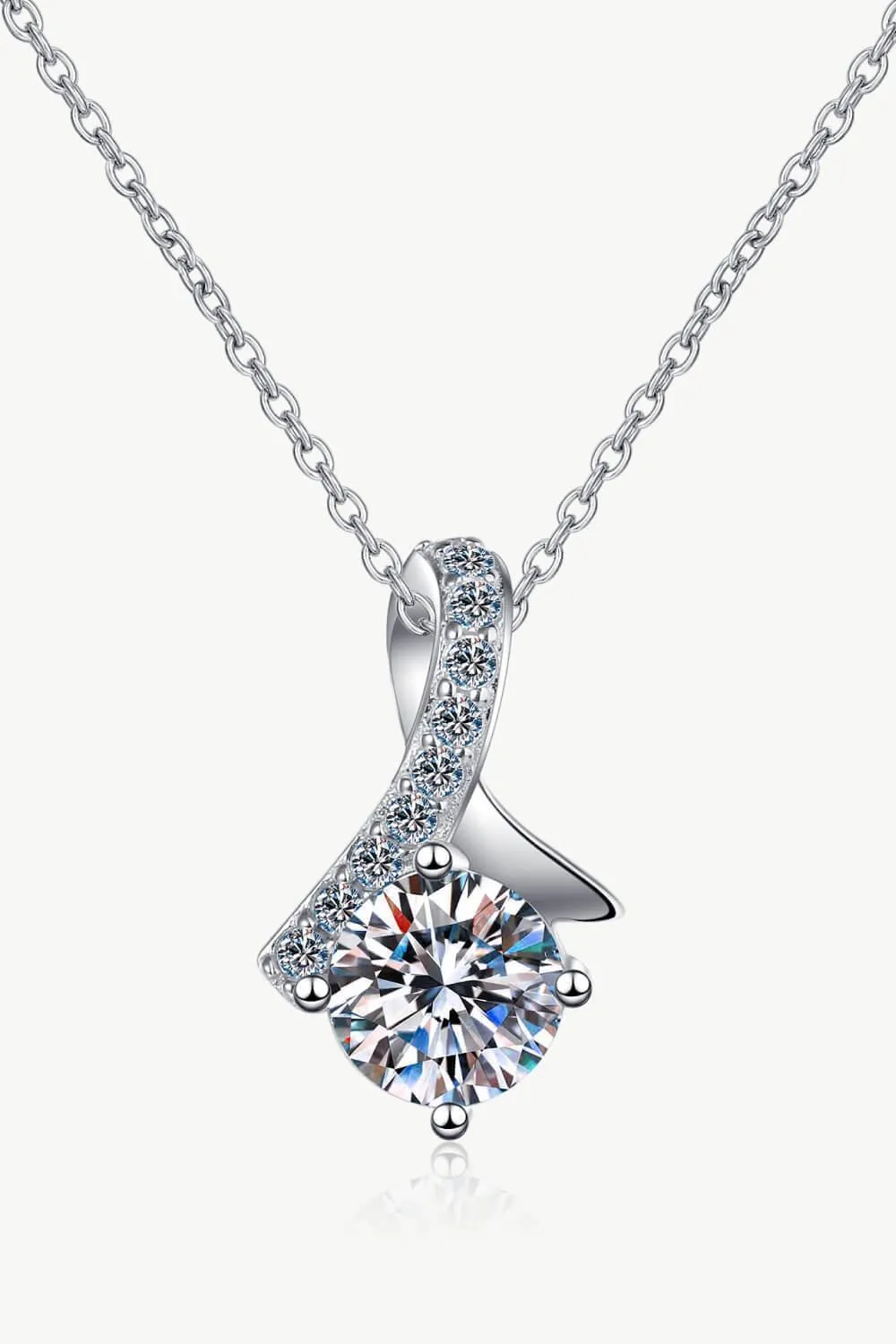 Endless Glam 1 Carat Moissanite Necklace Womens
