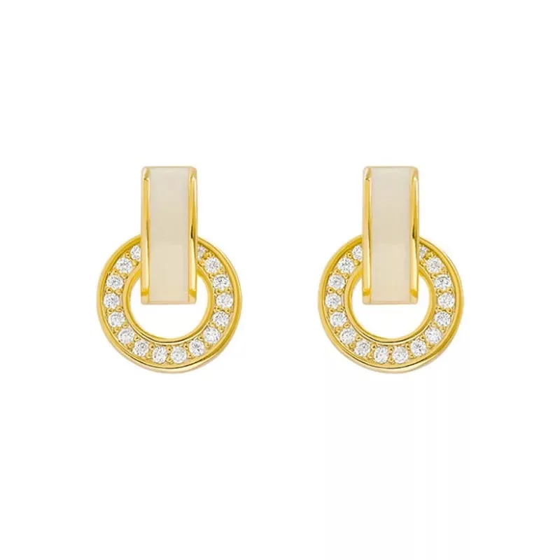 European Style Gold Polo Earrings