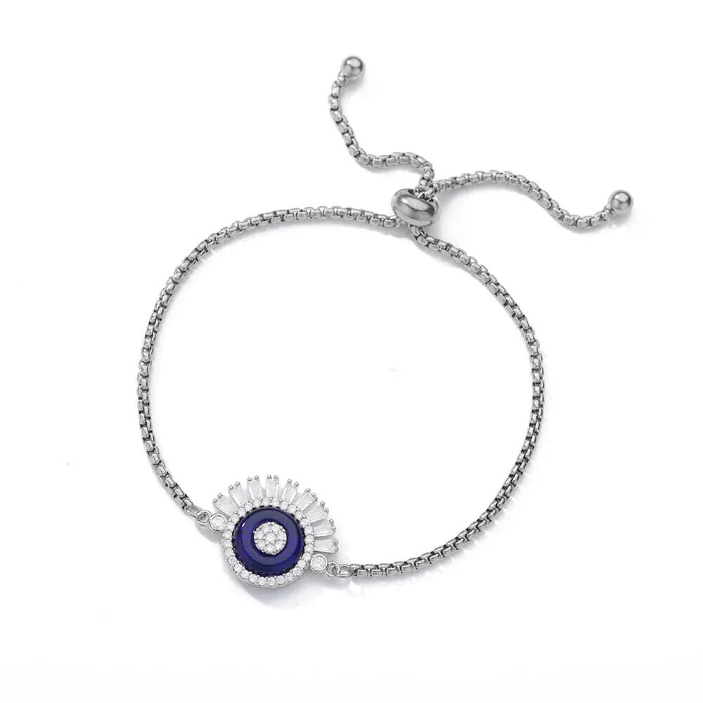 Evil Eye Bracelet For Women Man Gold Color Adjustable Stainless Steel Chain