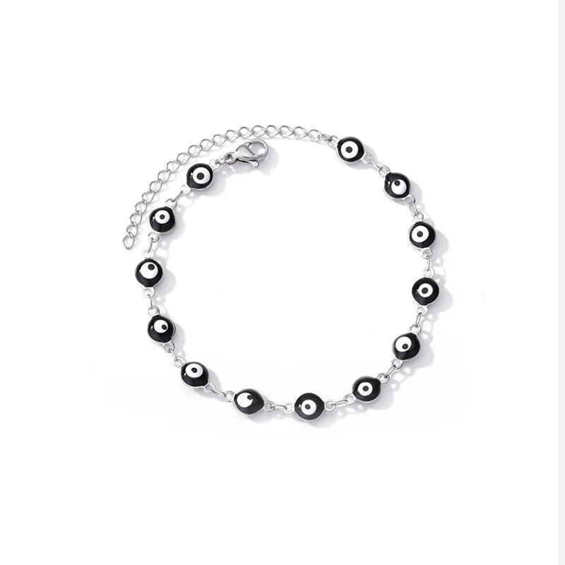Evil Eye Bracelet For Women Man Gold Color Adjustable Stainless Steel Chain