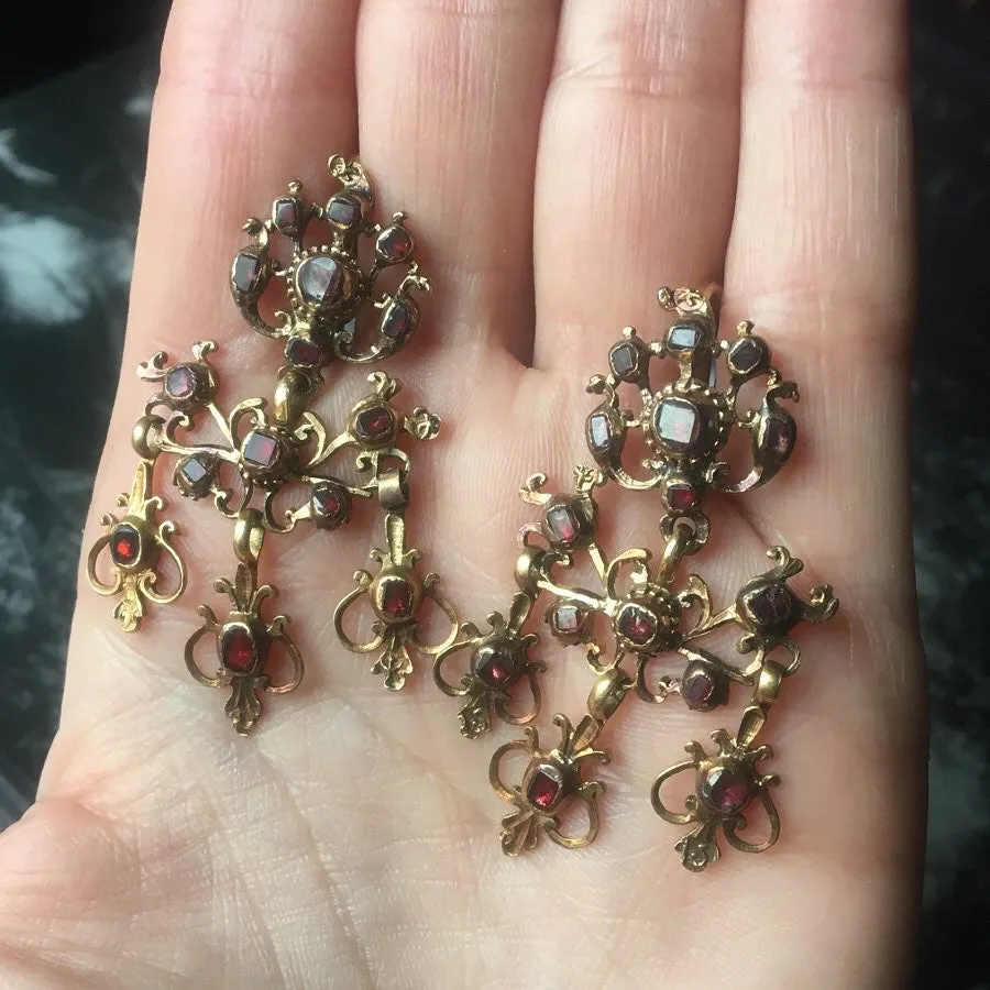 Exquisite Georgian Girandole Earrings