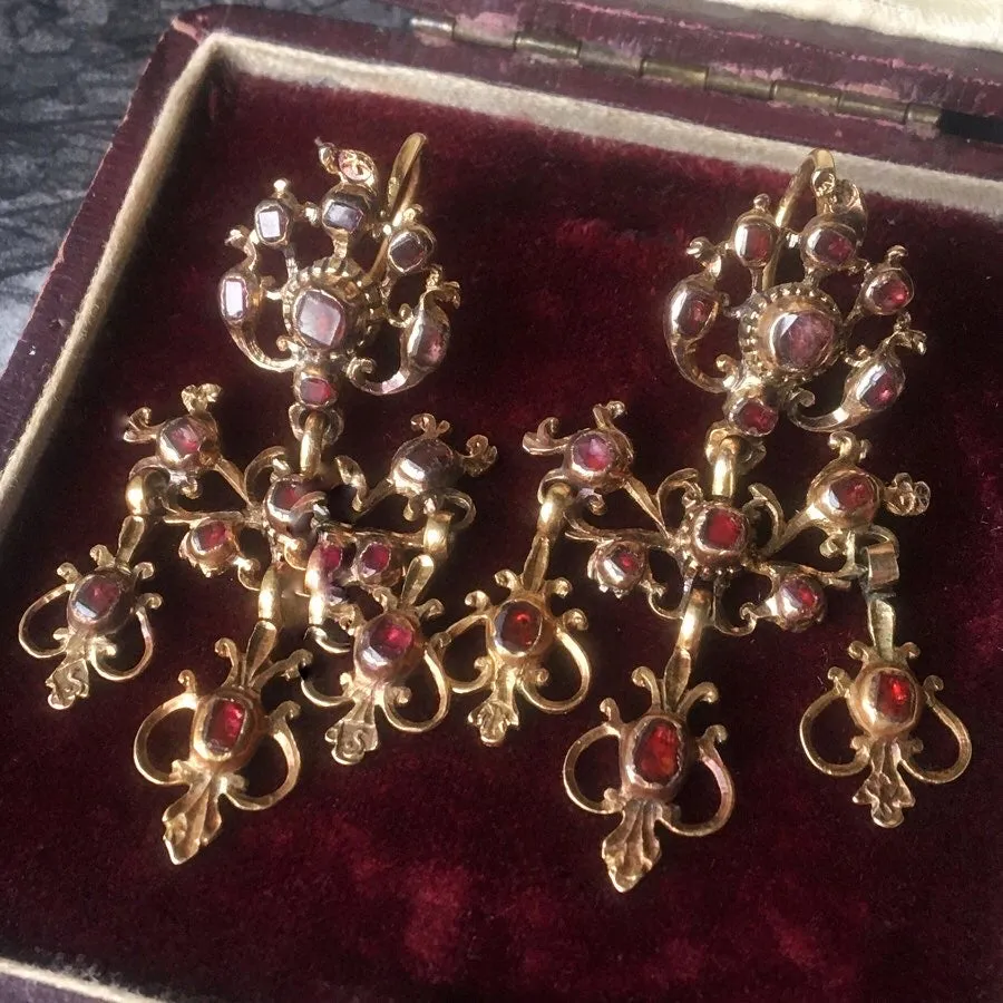 Exquisite Georgian Girandole Earrings