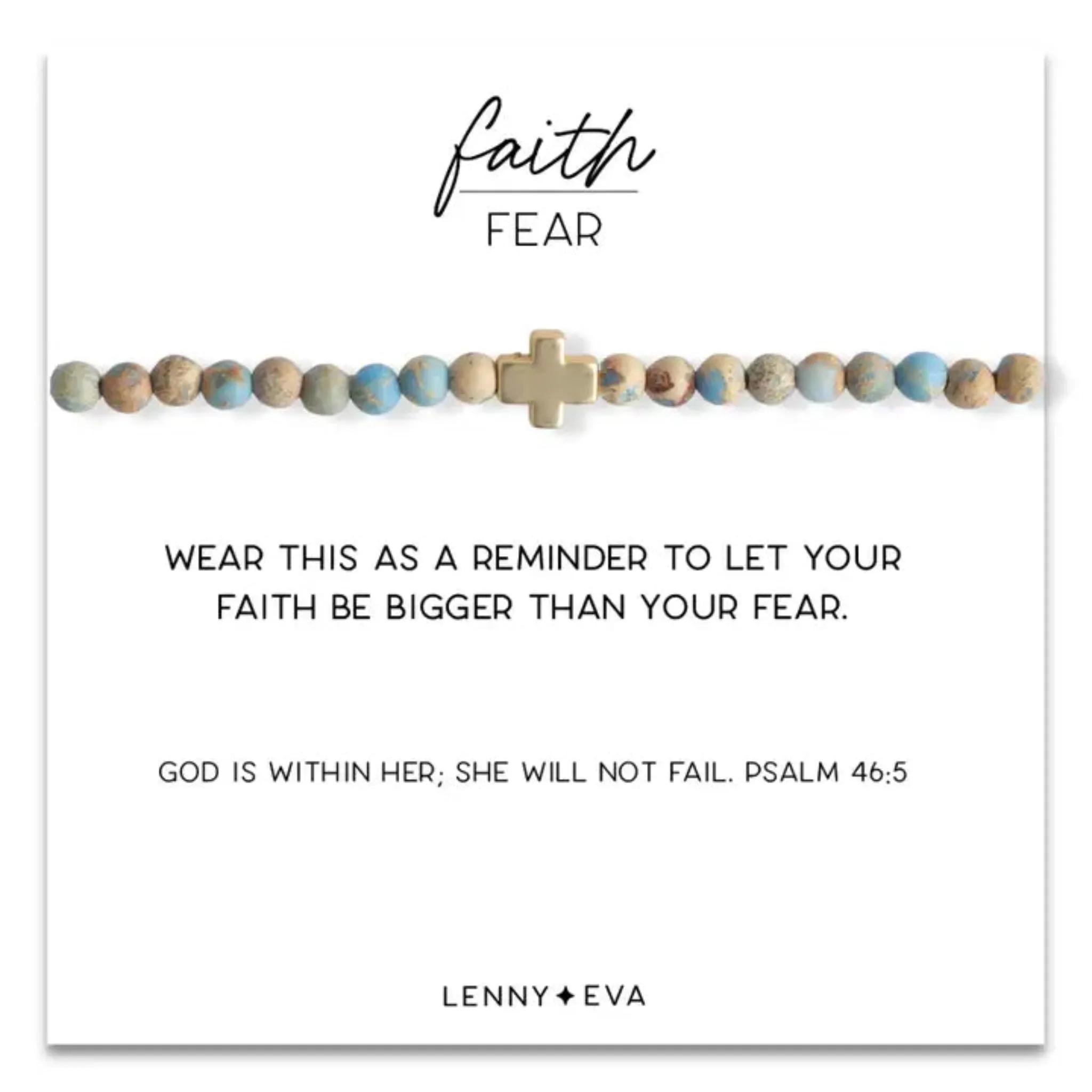 Faith Over Fear Cross Bracelet
